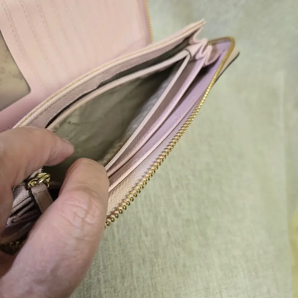 Michael Kors Jet Set Travel Continental Leather Wallet - Soft Pink 8